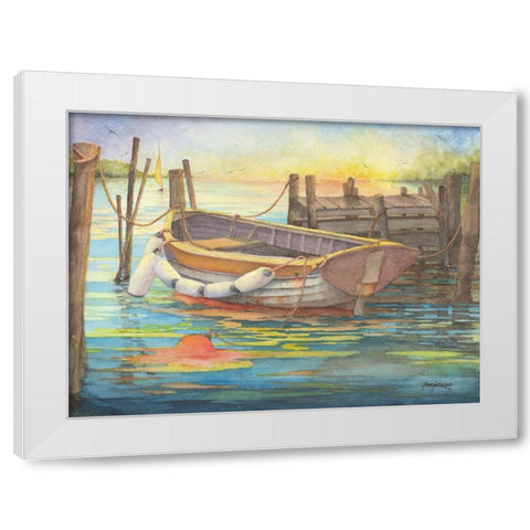 Dumpy Dory White Modern Wood Framed Art Print by Rizzo, Gene