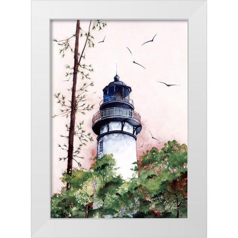 Amelia Island Lighthouse - Fl. White Modern Wood Framed Art Print by Rizzo, Gene