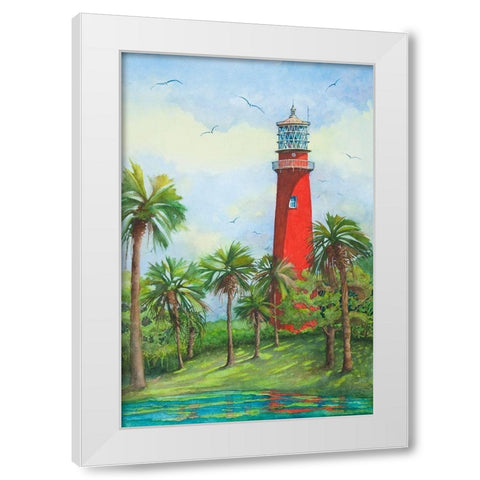 Jupiter Lighthouse-New - Fl. White Modern Wood Framed Art Print by Rizzo, Gene
