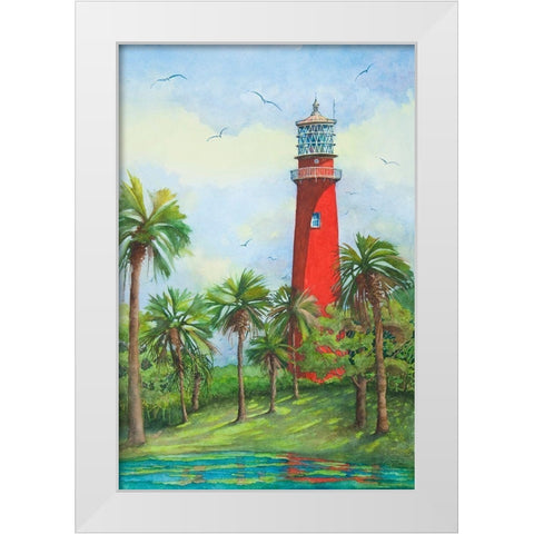 Jupiter Lighthouse-New - Fl. White Modern Wood Framed Art Print by Rizzo, Gene