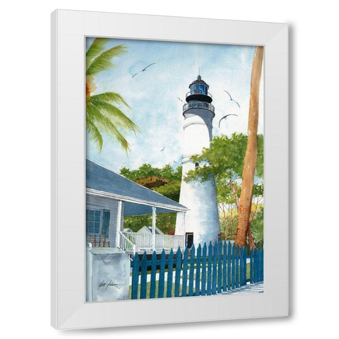 Key West Kighthouse - Fl. White Modern Wood Framed Art Print by Rizzo, Gene