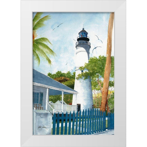 Key West Kighthouse - Fl. White Modern Wood Framed Art Print by Rizzo, Gene