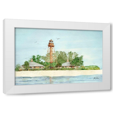 Sanibel Island, Florida White Modern Wood Framed Art Print by Rizzo, Gene