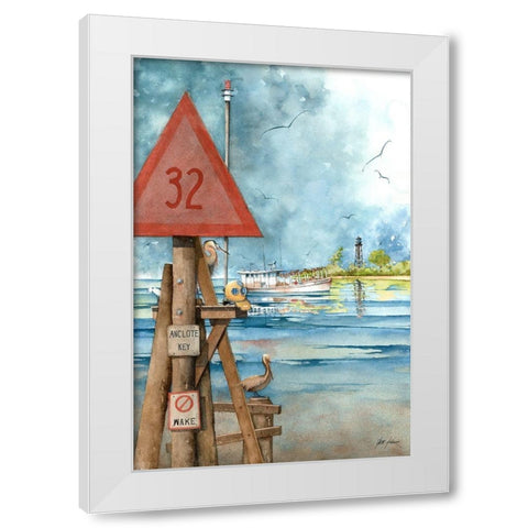 Tarpon Springs, Fl. White Modern Wood Framed Art Print by Rizzo, Gene