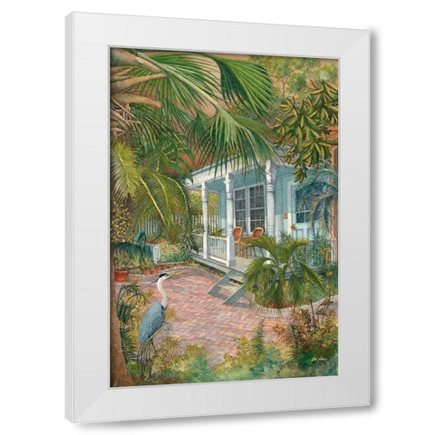 Conch Cottage White Modern Wood Framed Art Print by Rizzo, Gene