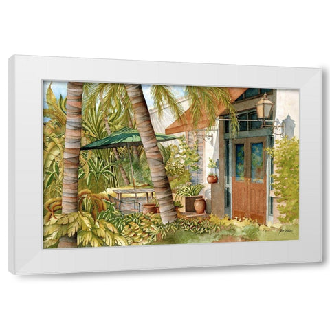 Courtyard White Modern Wood Framed Art Print by Rizzo, Gene