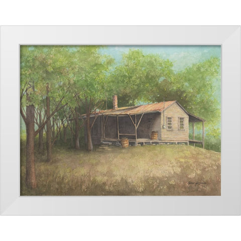 Hilltop Hideaway White Modern Wood Framed Art Print by Rizzo, Gene