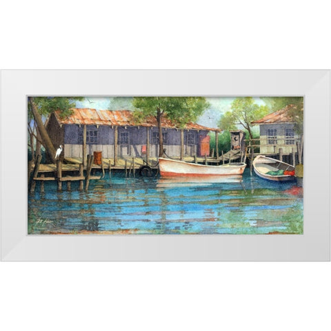 Swamp Life - Panorama White Modern Wood Framed Art Print by Rizzo, Gene