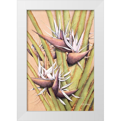 White Bird Of Paradise White Modern Wood Framed Art Print by Rizzo, Gene