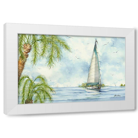 Tranquility White Modern Wood Framed Art Print by Rizzo, Gene