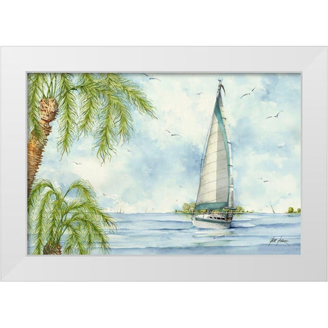 Tranquility White Modern Wood Framed Art Print by Rizzo, Gene