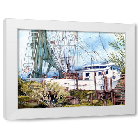 All Decked Out White Modern Wood Framed Art Print by Rizzo, Gene