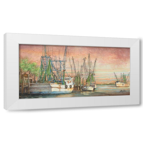 Evening Light White Modern Wood Framed Art Print by Rizzo, Gene