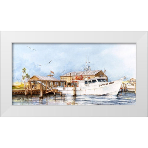 Southern Belle White Modern Wood Framed Art Print by Rizzo, Gene