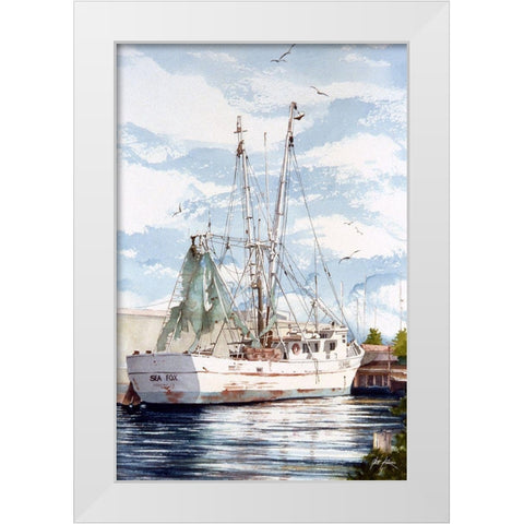 Sea Fox White Modern Wood Framed Art Print by Rizzo, Gene