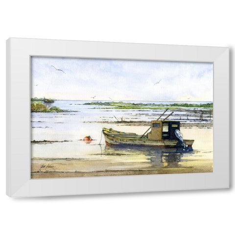 The Shallows White Modern Wood Framed Art Print by Rizzo, Gene