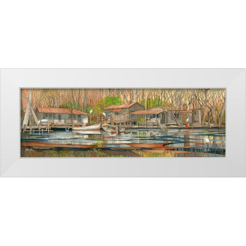 Black Bayou White Modern Wood Framed Art Print by Rizzo, Gene