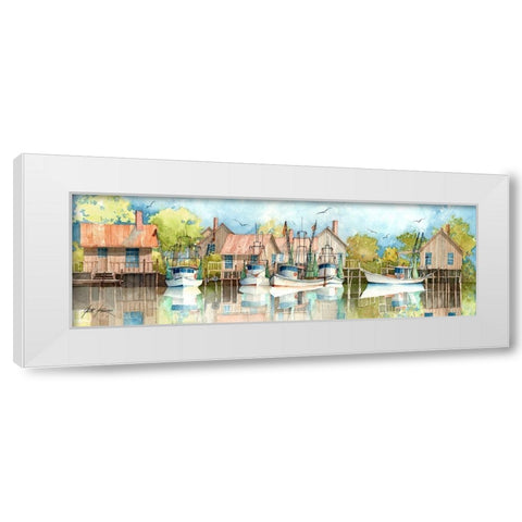 Bayou Reflections White Modern Wood Framed Art Print by Rizzo, Gene