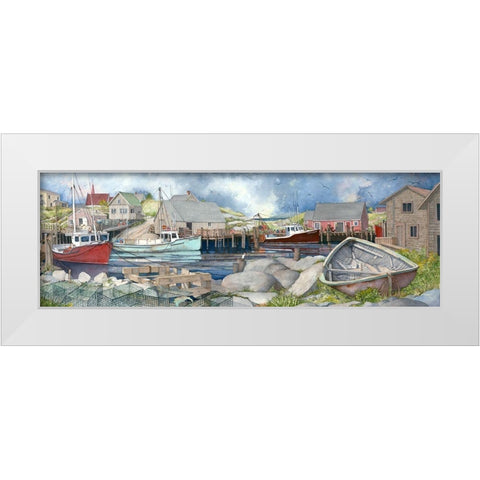 Cozy Cove White Modern Wood Framed Art Print by Rizzo, Gene