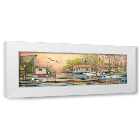 Lazy Days White Modern Wood Framed Art Print by Rizzo, Gene