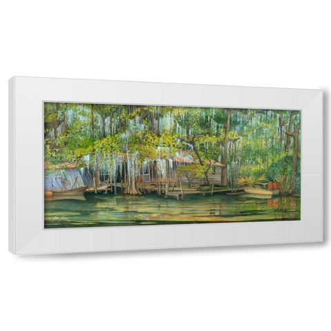 Paradise Found White Modern Wood Framed Art Print by Rizzo, Gene