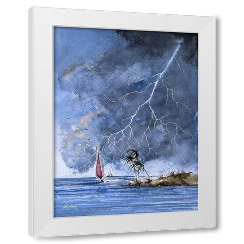 Unexpected White Modern Wood Framed Art Print by Rizzo, Gene