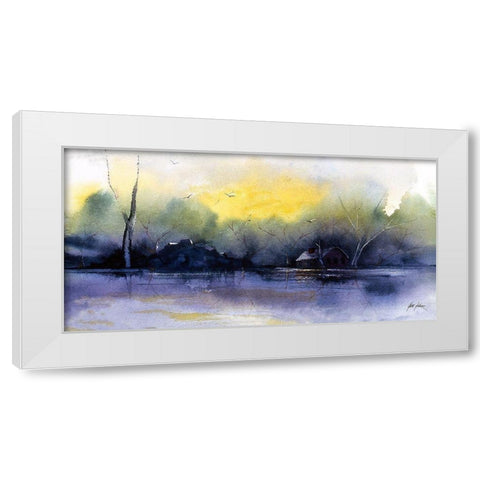 Wetlands White Modern Wood Framed Art Print by Rizzo, Gene