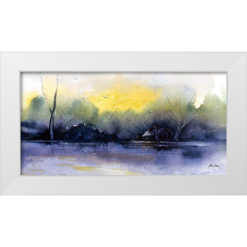 Wetlands White Modern Wood Framed Art Print by Rizzo, Gene