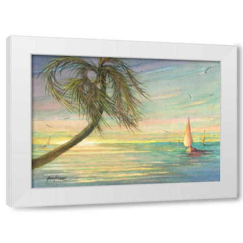 Wild And Windy White Modern Wood Framed Art Print by Rizzo, Gene