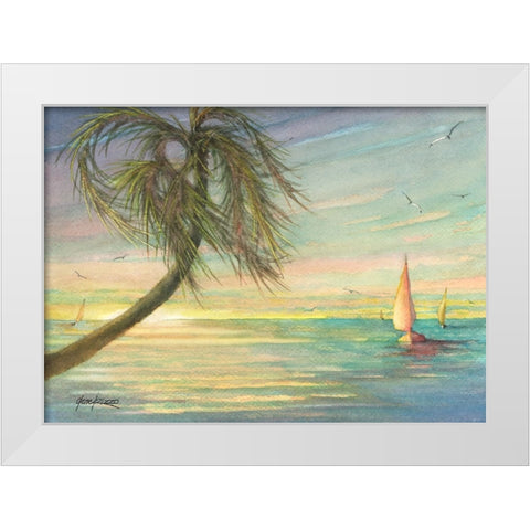 Wild And Windy White Modern Wood Framed Art Print by Rizzo, Gene