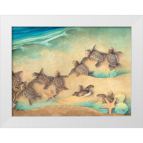 Out To Sea White Modern Wood Framed Art Print by Rizzo, Gene