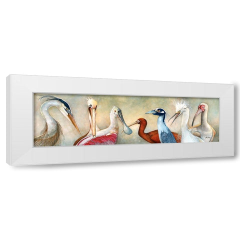 Heads Up White Modern Wood Framed Art Print by Rizzo, Gene