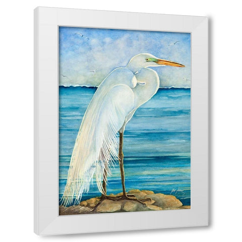 The Lookout White Modern Wood Framed Art Print by Rizzo, Gene