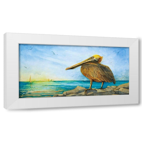 The Sentry White Modern Wood Framed Art Print by Rizzo, Gene