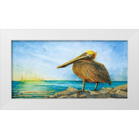 The Sentry White Modern Wood Framed Art Print by Rizzo, Gene