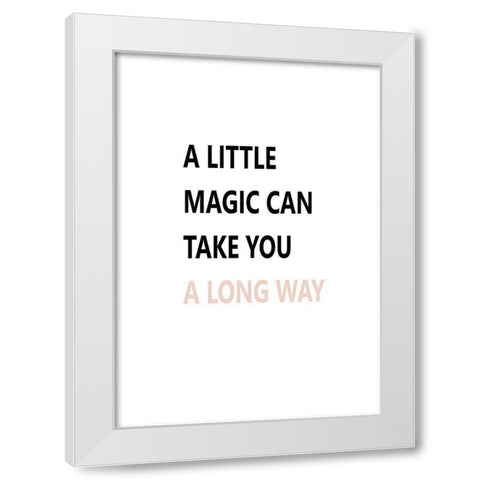 A Little Magic White Modern Wood Framed Art Print by Mi, Suki