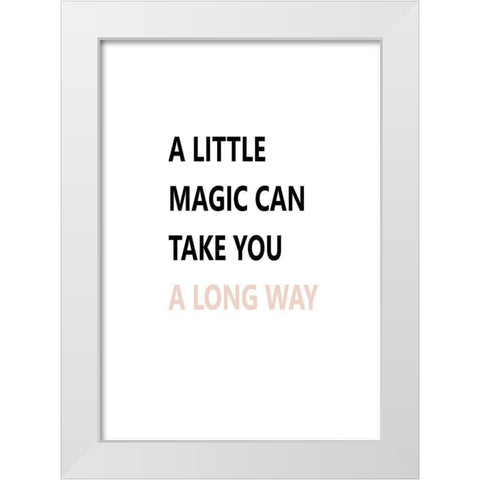 A Little Magic White Modern Wood Framed Art Print by Mi, Suki