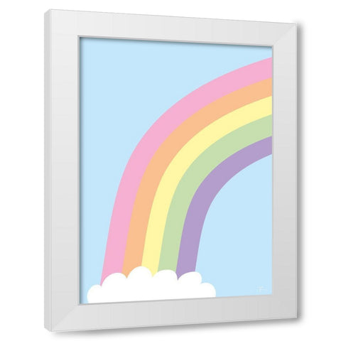 Above the Clouds White Modern Wood Framed Art Print by Hollie, Jasmine