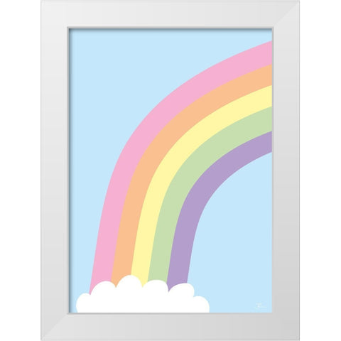 Above the Clouds White Modern Wood Framed Art Print by Hollie, Jasmine