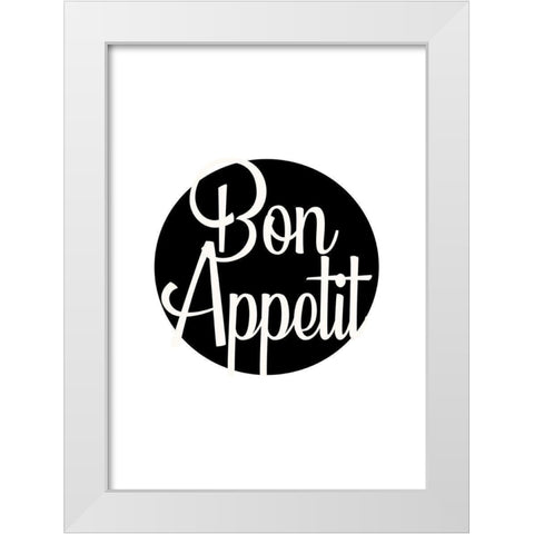 Bon Appetit White Modern Wood Framed Art Print by Mi, Suki