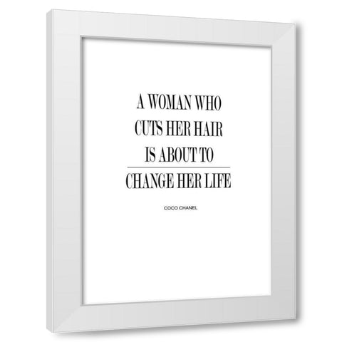 Change Her Life White Modern Wood Framed Art Print by Mi, Suki