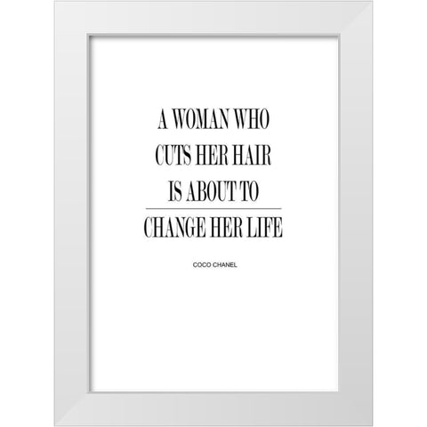 Change Her Life White Modern Wood Framed Art Print by Mi, Suki