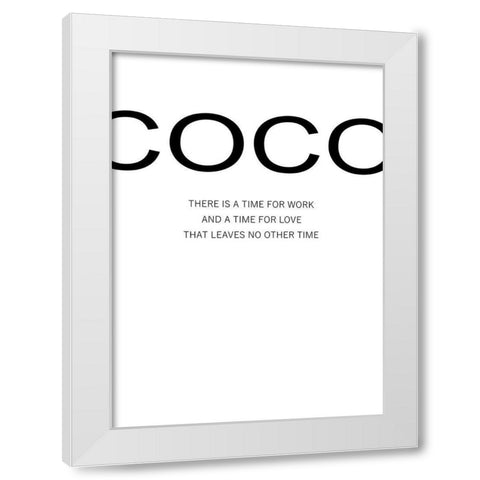 Coco White Modern Wood Framed Art Print by Mi, Suki