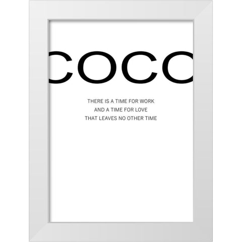 Coco White Modern Wood Framed Art Print by Mi, Suki