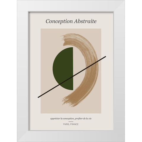 Conception Abstraite White Modern Wood Framed Art Print by Ratcliffe, Tiffany
