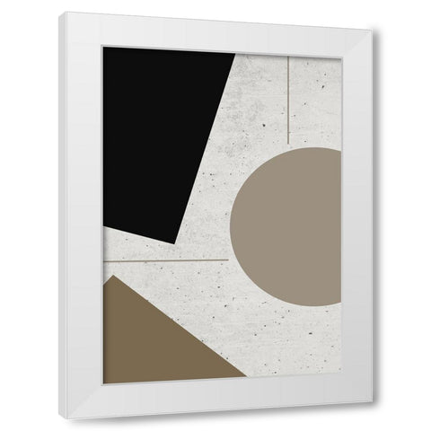 Concrete Shapes No.1 White Modern Wood Framed Art Print by Ratcliffe, Tiffany