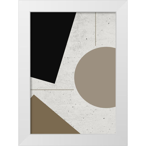 Concrete Shapes No.1 White Modern Wood Framed Art Print by Ratcliffe, Tiffany