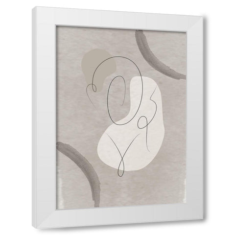 Figure 02 White Modern Wood Framed Art Print by Ratcliffe, Tiffany