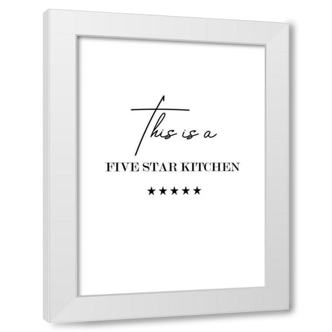 Five Star Kitchen White Modern Wood Framed Art Print by Mi, Suki