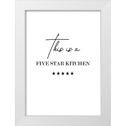 Five Star Kitchen White Modern Wood Framed Art Print by Mi, Suki